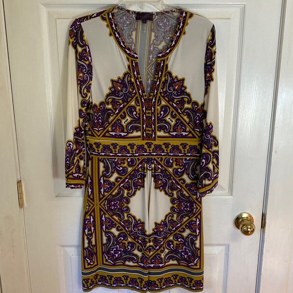 Hale Bob Purple and Gold Dress - Picture 1 of 10